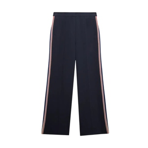 Mint Velvet Navy Side Stripe Trousers